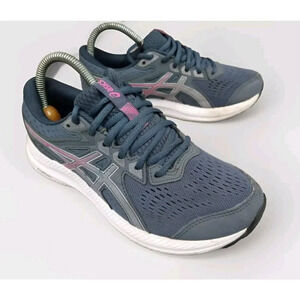 ASICS Womens Size 7 GEL Contend 8 Blue Pink Running Shoes Sneakers